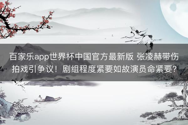 百家乐app世界杯中国官方最新版 张凌赫带伤拍戏引争议！剧组程度紧要如故演员命紧要？